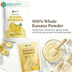Polvere di Banana Biologica di Alta Qualità 50g, Polvere Pura di Succo di Banana Biologica, Polvere Aromatizzata alla Banana - Product Image 1