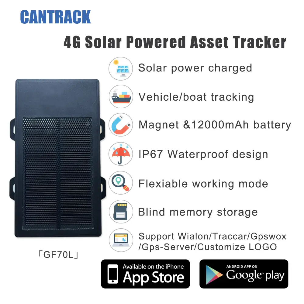 GPS Solar Powered 4G Cow GPS trackers Animals Horse Camel real time tracking CAR Solar gps tracker