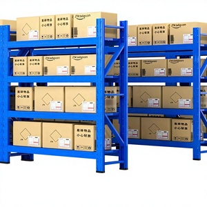 İstiflenebilir Civatasız Çelik Depolama Rafları, Depo ve Fabrika Kullanımı için Ayarlanabilir Ağır Hizmet Rafları - Product Image 3