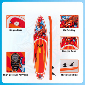 Planche de SUP <span class=keywords><strong>gonflable</strong></span> portable Marazual avec rails latéraux renforcés et pont antidérapant en EVA pour les eaux océaniques - Product Image 6