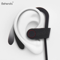 Écouteurs sans fil Bluetooth 5.0 de haute qualité, écouteurs intra-auriculaires U8 avec étanchéité IPX4, crochet d'oreille pour l'extérieur