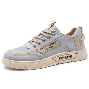 Zapatos transpirables para hombre de nuevo estilo - Zapatillas bajas de lona para hombre de estilo coreano a la moda, zapatos deportivos y casuales versátiles - Product Image 1