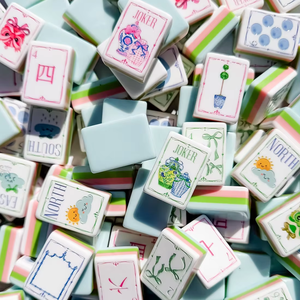 Set di Tessere per Mahjong Americano Ginger Tiles per 4 Giocatori Disponibile in Magazzino Pronto per la Spedizione |   Set di Mahjong di Lusso - Product Image 1