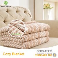 Magische Grüne Gemütliche Warme Maßgefertigte Decke 100% Polyester Weiche Dicke Wurfdecke Innenbereich Heimteppich Decke für Sofa