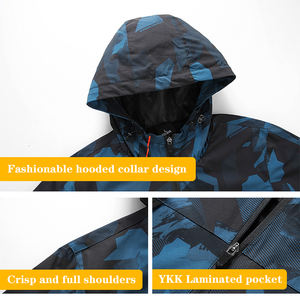 Veste bombardier respirante trilaminée haut de gamme unisexe coupe-vent d'hiver doux avec fermeture à glissière pour la randonnée imperméable - Product Image 2