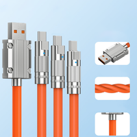 Nouveaux câbles USB de charge rapide 1m 3A Type C, câbles de données en silicone pour la charge