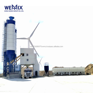 HZS180 Planta dosificadora de hormigón estacionaria Planta de hormigón premezclado Mezcladora de hormigón alimentada por Correa - Product Image 1