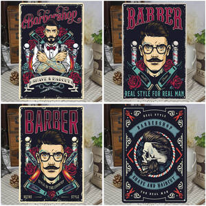 理髪店の金属ポスター屋内壁のプラークの装飾理髪店のツールアート工芸品アイアンサインヴィンテージブリキ板カスタムメタルティンサイン - Product Image 3