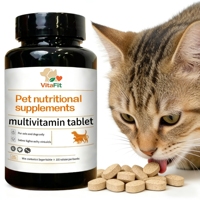 Tablet Multivitamin Universal untuk Kucing dan Anjing, Mendukung Imunitas, Vitamin Pencernaan, Multivitamin Hewan Peliharaan yang Aman untuk Semua Ras