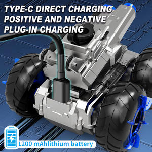 <span class=keywords><strong>Auto</strong></span> Telecomandata Anfibia con Luci sulle Ruote e Doppie Pistole Spray, 360 °   Rotazione e funzione di supporto, ricaricabile tramite Type-C - Product Image 6