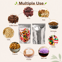 Sachets Doypack en Mylar aluminisé transparent d'un côté, de qualité alimentaire, réutilisables, thermoscellables, avec fermeture éclair, pour thé et aliments