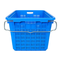 Panier de rangement en plastique empilable et emboîtable 620x425x300mm, bac de transport pour légumes, caisses en plastique de qualité alimentaire