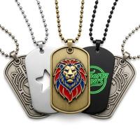 Plaques d'identification personnalisées en métal pour chien avec décapsuleur intégré, logo 3D personnalisé, pendentif en alliage de zinc avec chaîne à billes