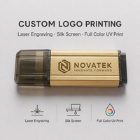 Flash Drive USB 2.0 Aluminium MINI Kreatif 32GB/512MB/64GB Logo Kustom Kotak Baru untuk Hadiah Promosi