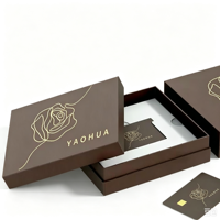 Boîte cadeau personnalisée avec couvercle et base, boîte rigide gaufrée avec couvercle, boîte d'emballage en papier avec logo personnalisé pour produits de luxe de marque