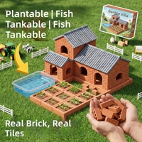 Jouet de construction mural DIY pour enfants, blocs de construction en argile, villa miniature, bâtiments célèbres, modèle d'assemblage tridimensionnel