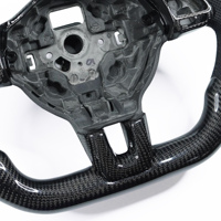 Volant personnalisé en fibre de carbone pour Volkswagen Scirocco Jetta Golf 6 Polo Gti Mk6 6 R avec cuir perforé