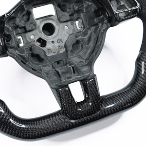 Volant personnalisé en fibre de carbone pour Volkswagen Scirocco Jetta <span class=keywords><strong>Golf</strong></span> <span class=keywords><strong>6</strong></span> Polo Gti Mk6 <span class=keywords><strong>6</strong></span> R avec cuir perforé - Product Image 5