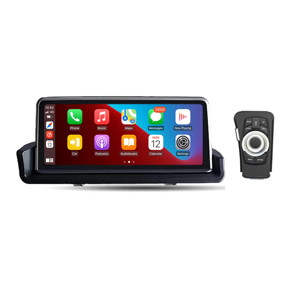 Autoradio multimédia 10.25 ", Android, Apple CarPlay, écran tactile, sans fil, unité centrale, pour voiture BMW série 3 E90, E91, E92, E93 (2005, 2012)