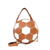 Tas Bola Basket Sepak Bola Unisex Chic Unik Tanpa Dompet Penutup Ritsleting Ringan Tahan Air Clutch Perjalanan Dua Tali PU