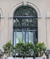 Portes et fenêtres françaises tendance avec persiennes pour chambre à coucher, escalier, résistantes au vent, cadre en alliage d'aluminium, isolation thermique et imperméable