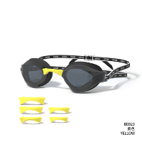 Nouveau 5 tailles de pont de nez interchangeables Lunettes de natation de compétition pour adultes Protection UV Option de galvanoplastie Lunettes de natation