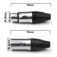 Connecteur XLR femelle 3 broches nickelé noir avec protection anti-tension pour microphone de scène, entrée son événementiel en direct