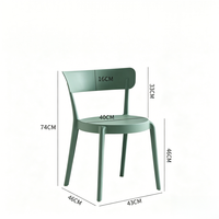 Best-seller de l'industrie, chaise de salle à manger en plastique nordique, plusieurs options de couleurs, pour bureau, café, restauration, magasin