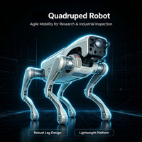 Robot chien quadrupède industriel avec moteur PLC, boîte de vitesses et engrenages, robot d'inspection et de recherche à 4 pattes, développement open source