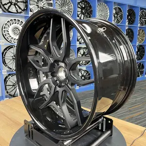 仿制OZ赛车轮辋14 16 18 20 22 24英寸双片珠锁铝制锻造车轮，用于越野车越野车路虎吉普车