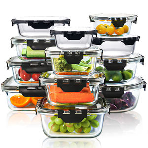 Ensemble de boîtes à lunch hermétiques en verre pour la cuisine Conteneurs de cuisine pour le stockage <span class=keywords><strong>hermétique</strong></span> des aliments - Product Image 3