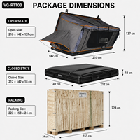 Tiendas de techo rígidas con ventanas laterales plegables para camping en coche, SUV, camión, viajes al aire libre, tienda de techo para vehículos.