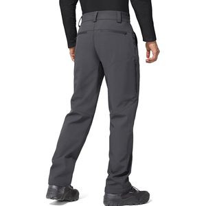 Pantalon de ski softshell coupe-vent doublé polaire pour homme FOXA, taille extensible, pour la randonnée et les activités de neige - Product Image 1