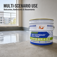 Revêtement imperméable en polyurée à appliquer au pinceau avec film élastique sans joint pour piscine, zone humide et toiture en béton