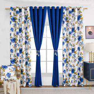 whosale pvc bag curtains for dedrooms with beautiful designs luxury curtains 10PC for living room with pillow case