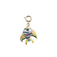 Pendentif en acier inoxydable couleur or 18 carats pour femme, motif vie marine, avec électroplaqué sous vide