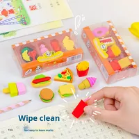 Penghapus gaya makanan kartun kreatif penghapus pensil Mini penghapus pensil siswa