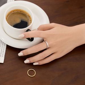 Dylam New Arrival Design Thin Tiny 925 Silver Wedding Band Fine Women Daily Wear Jewelry <b>Rings</b> with Sparkling <b>Iced</b> Out Surface - Product Image 3