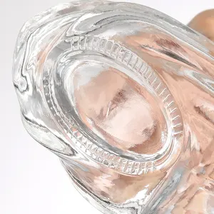 מכירה לוהטת custom מעוין צורת 750ml ויסקי דפוס זכוכית בקבוק