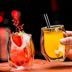 แก้วไวน์แก้วกาแฟบูร์บองแก้วเอสเพรสโซ่รูปเพชรใสเป็นมิตรต่อสิ่งแวดล้อมรูปทรงเรขาคณิต - Product Image 3