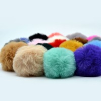 6cm Fuax lapin fourrure peluche boule bricolage cheveux artificiels pour vêtements chaussures chapeaux bijoux autres accessoires
