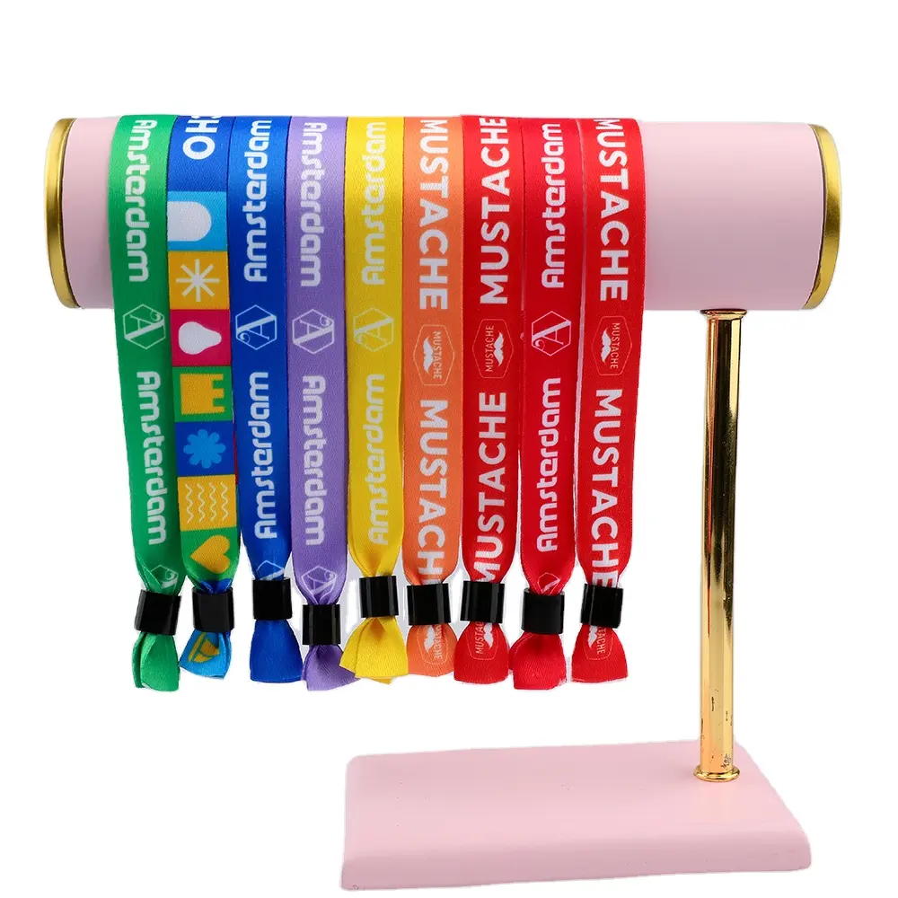 Nieuwe Producten Hot Sale Stof Polsband Voor Feest Decoratie Hoge Kwaliteit Armband Sluiting Sluiting Drukknoop Geweven Sluiting