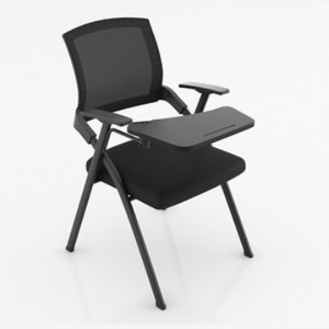 <b>Folding</b> Conference Room Chair Integrated Writing Board/<b>Table</b> Mesh Metal Frame Modern Minimalism Design Casters for Office - Product Image 5
