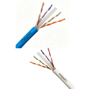 สายแลน CMP PLENUM UTP CAT6 23AWG BC+FEP แบบมีฉนวน FEP และฉนวนภายนอกแบบ CMP PVC สาย CAT6 23AWG UTP PLENUM CMP - Product Image 1