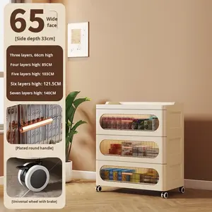 Gabinete De almacenamiento multifuncional multicapa De diseño moderno De plástico PP grueso De 65cm Organizador De Ropa De bebé - Product Image 6