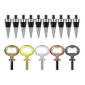 Zinc Alloy Bottle Opener Long Handle Round Shape Simple Style For Wine Beer Corkscrew With Printing Logo Option - Product Image 3