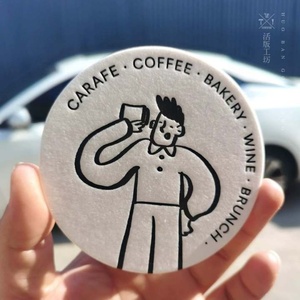 Tùy chỉnh thực hiện dùng một lần tông đế lót ly bia giá rẻ Thảm in ấn thiết kế logo trên cả hai mặt - Product Image 4