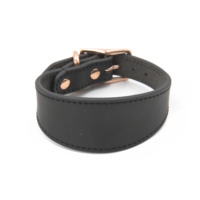 Collier pour chien en cuir véritable de luxe en gros, doux, réglable, solide, conique, extra large, design lévrier whippet