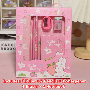 FX Wholesale – Lot de fournitures scolaires personnalisées pour Noël : crayons, gommes, coffret cadeau pour enfants, papeterie, cadeau de récompense - Product Image 1
