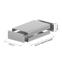 Boîtier d'instrument en aluminium 6063 avec blindage EMI personnalisé pour PCB, finition noire et anodisée naturelle